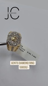 Anillo de diamantes de oro amarillo para caballero con diamantes cultivados en laboratorio Anillo de diamantes hecho por hombre de oro elegante - Product Image 4