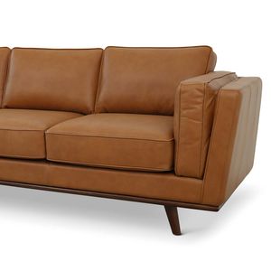 Divano in Vera Pelle Chase Stile Mid-Century Modern per Soggiorno - Product Image 3