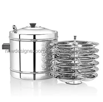 Best Quality Stainless Steel 24-IDLI Cooker Plates Idli Stand Durable  Idli Pot Steamer with Heavy Sheet Polished in the US