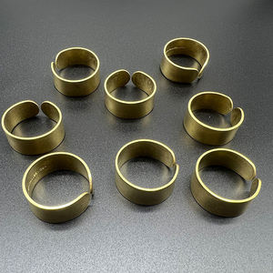 Raw Brass <b>Ring</b> Brass Band <b>Ring</b> Adjustable <b>Ring</b> <b>Blank</b> <b>Ring</b> Base Hoop Loop Connector Findings MS Handicraft Ms-wc-001 Durable - Product Image 1