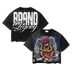 Camisetas Personalizadas con Logotipo para Hombre, 100% Algodón, Talla Grande, Estilo Vintage, Corte Holgado Informal, Estampado Digital con Letras, Impresión DTG - Product Image 1