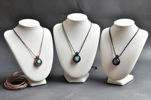 Colliers minimalistes en macramé avec labradorite |   Colliers classiques simples avec pierres précieuses en forme de boule |   HARI OM CREATIONS Style bouddhiste en alliage de zinc - Product Image 3