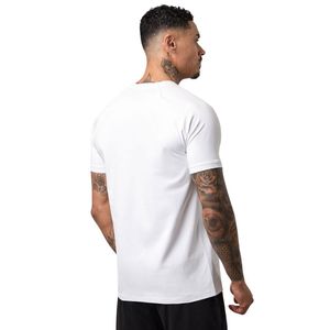Mens <b>White</b> Sports Performance T Shirt Short Sleeve Athletic Lightweight Breathable Running Fitness Gym Workout Casual <b>Tee</b> - Product Image 2