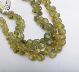 Zafiros naturales facetados en forma de gota, verde/amarillo, para la elaboración de joyería fina, cuentas de piedras preciosas. - Product Image 4