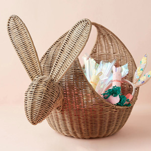 Premium easter <b>basket</b> in bunny shape <b>cheap</b> price for sale sustainable rattan storage <b>baskets</b> - Product Image 1
