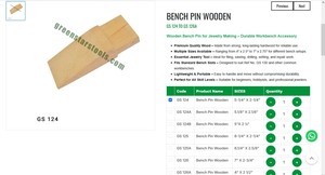 Wooden <b>Bench</b> Pin for Jewelry Making Durable Workbench Support Jewelry <b>Tools</b> Jewellery <b>Tools</b> Hand <b>Tools</b> | Item No GS-124 - Product Image 3