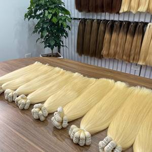 Extensiones de cabello humano vietnamita trama recta rubia precio al por mayor Super suave sedoso sin enredos grande en stock de alta calidad - Product Image 2