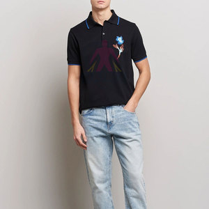 เสื้อยืดผู้ชายแบบสวมใส่สบาย ผ้าถักลายปักเรียบง่าย สำหรับใส่ลำลองทุกวัน แห้งเร็ว ระบายอากาศได้ดี - Product Image 2