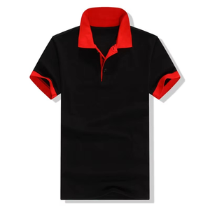 Camiseta de Manga Corta de Punto para Hombre con Logotipo Personalizado de Fábrica OEM, Camiseta Polo Transpirable Antiarrugas de Tela de Algodón y Poliéster - Product Image 2
