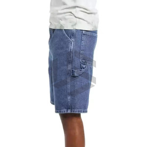 Shorts en jean décontractés pour hommes, 100 % coton, taille mi-haute, confortables, écologiques, pour la gym et la course à pied – Personnalisables, séchage rapide, respirants - Product Image 3