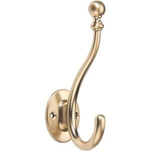 Lot de 5 crochets muraux décoratifs en bronze champagne pour salle de bain, chambre, cuisine, porte-manteau et porte-serviettes - Product Image 1