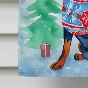 "Banner de patio de poliéster multicolor para Bandera de Casa de Navidad Pinscher en miniatura con manga de porche grande y decoración de poste" - Product Image 4