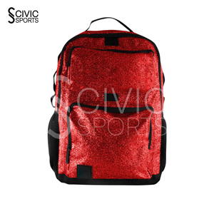 Bolsa de animadora con brillo y acabado brillante, mochila espaciosa con múltiples compartimentos y brillo. - Product Image 4