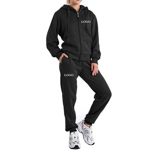 Survêtements décontractés en coton pour femmes avec logo imprimé en relief personnalisé, sweat à capuche court d'hiver, motif brodé 3D - Product Image 5