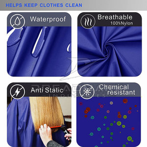 Capes de barbier en polyester de haute qualité, résistantes à l'eau, durables et écologiques, unisexes, couleurs et tailles personnalisées disponibles - Product Image 4