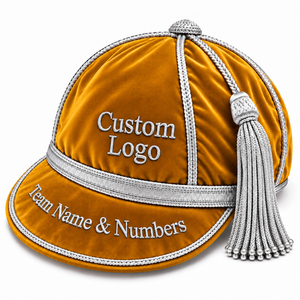 Casquette de cérémonie en velours personnalisée, casquette de rugby, casquette de récompense, casquette de club, casquette de présentation sportive brodée sur mesure - Product Image 3