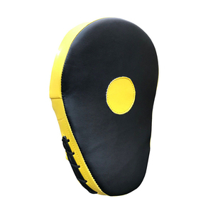 Guantes de Boxeo de Piel Sintética Amarillos y Azul Marino con Correas de Muñeca Ajustables, Equipo de Entrenamiento de Artes Marciales para Adultos - Product Image 2