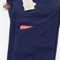 OEM ODM Taiwan membuat wanita ukuran besar pinggang tengah hitam Solid Set Legging Yoga panjang sepergelangan kaki