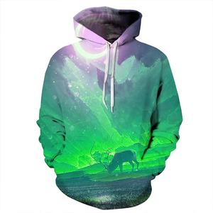 Sweats à capuche personnalisés de sublimation solide pour hommes femmes hiver sweats-shirts en tissu polyester/coton coupe-vent écologiques imprimés à la teinture - Product Image 2