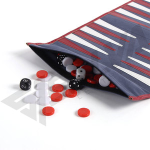 Backgammon <b>Chess</b> Checker <b>Set</b> Portable Roll-up Design for Travel Game Backgammon Game <b>Board</b> - Product Image 4