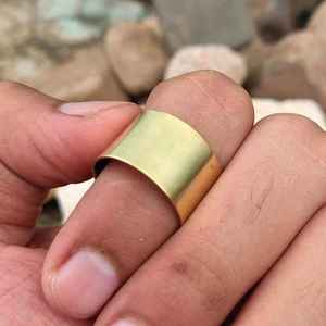 Raw Brass <b>Ring</b> Brass Band <b>Ring</b> Adjustable <b>Ring</b> <b>Blank</b> <b>Ring</b> Base Hoop Loop Connector Findings MS Handicraft Ms-wc-001 Durable - Product Image 4
