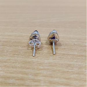 Small Size <b>Stud</b> <b>Earrings</b> (2.2 Grams) with Black Onyx Water Drop Shape Trendy Design <b>Fine</b> Jewellery for Gifts - Product Image 3