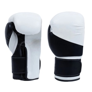 Gants de boxe professionnels en cuir de vachette et PU, design personnalisé, tailles 8oz et 16oz pour adultes, pour l'entraînement en salle de sport, vente en gros - Product Image 2
