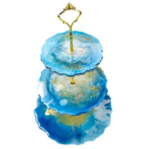 Utilizado en la ceremonia de boda, soporte de pastel de 2 niveles de madera Natural de alta calidad, soporte creativo moderno para pasteles y pasteles, soporte para pasteles - Product Image 3