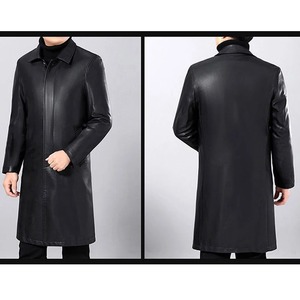 HARAZ INTERNATIONAL Genuine Leather Motorcycle <b>Jacket</b> <b>Men</b> Winter Casual Thick <b>Sherpa</b> Lining Quick Dry - Product Image 2