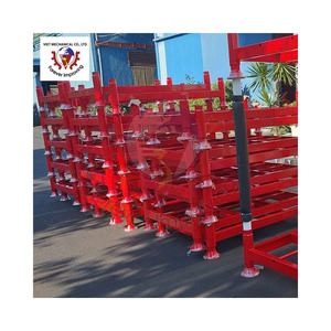 Supports empilables de palette de courrier mobile protégé par corrosion enduit de poudre de support de pneu de stockage en acier résistant empilant les supports mobiles - Product Image 6