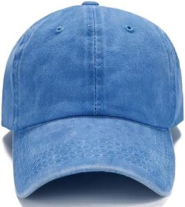 Custom Logo Blank <b>Vintage</b> <b>Light</b> Blue Washed Cotton Baseball Cap Unstructured <b>Outdoor</b> Sports Golf Strapback Dad Hat Bulk OEM - Product Image 1