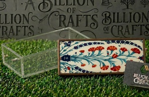 Boîte cadeau rectangulaire de luxe en bois avec incrustation florale, pour l'Aïd, Ramadan Kareem, chocolat, bonbons, fruits secs, emballage cadeau - Product Image 3