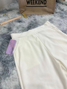 กางเกงขายาวผ้าฝ้ายสแปนเด็กซ์ตัดตรงสำหรับผู้หญิงระบายอากาศได้ดีความยาวเต็มรูปแบบผ้าใยสังเคราะห์ขนาดพอดีถึง100กก. - Product Image 4