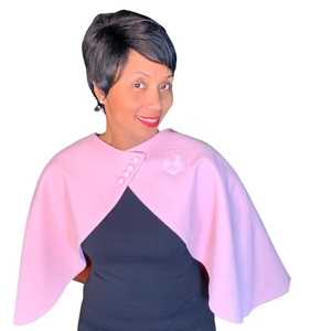 Jack <b>and</b> Jill Vintage Capelet Pink Women Elegant Short Sleeve Classic Retro <b>Shawl</b> Formal Event Fashion <b>Wrap</b> - Product Image 4
