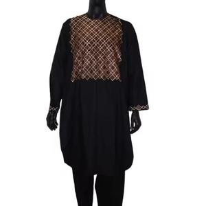 Robe afghane pour homme en tissu brun foncé, richement brodée, style traditionnel ethnique vintage, vêtements traditionnels pashtun balochi du Kabul, Afghanistan - Product Image 6