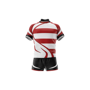 Breathable 100% Polyester Rugby Uniform <b>Sets</b> Heat-Transfer Printing Personalized Wholesale Sportswear Custom Short Sleeved - Product Image 4