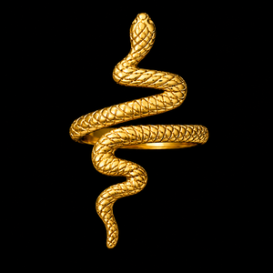 Anillo de Serpiente Chapado en Oro Ajustable de Plata Esterlina 925 con Corte Brillante Redondo, de Moda, para Mujer, Regalo Gótico para Fiesta - Product Image 4