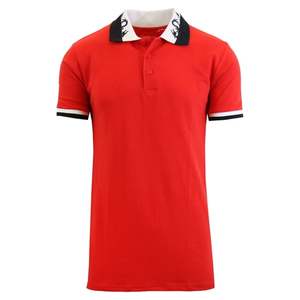 Men's White Anchor Print Short Sleeve for Shirt Regular Fit Preppy Style Jersey Fabric Breathable Design Front Logo 180g - Product Image 3