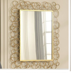 Superbe miroir mural multicouche à motif de briques en or et en verre ; disponible à prix de gros. - Product Image 5