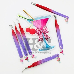 Top Deal Charm Tweezers Fast <b>Mink</b> Charm for lash Tweezers Ombre Tweezer Expert Sellers MOQ flat lash Sustainable - Product Image 6