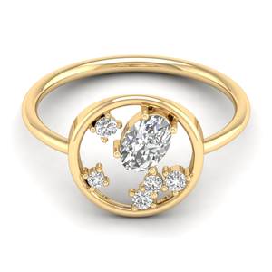 REYES, Anillos de Compromiso de Oro Sólido de 14K y 18K con Moissanita VVS para Mujer, Certificados por GRA, Chapados en Rodio, Joyería Fina - Product Image 6