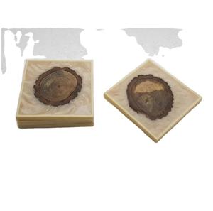 Wood Inlay Pearl Color Resin Square Coaster Sets Table Place <b>Mat</b> Hot Sale <b>Waterproof</b> Classic Style Pcs Color Feature - Product Image 1