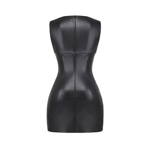 Vestido Largo de Cuero Auténtico para Mujer, Diseño de Corsé, Sexy, Estilo Fetiche, para Club Nocturno, Fabricante Mayorista, Vestido de Cuero de Alta Calidad - Product Image 5