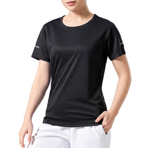 Camiseta de Poliéster de Secado Rápido para Hombre, Cuello Redondo, Manga Corta, Azul, Corte Regular, Color Sólido, Impresión Digital, Tejido Informal - Product Image 4