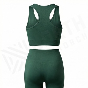 Conjunto de Shorts y Sujetador Deportivo para Mujer, Ropa de Gimnasio, Material de Nailon y Elastano de Alta Calidad, Ropa Deportiva sin Costuras para Yoga y Entrenamiento - Product Image 2