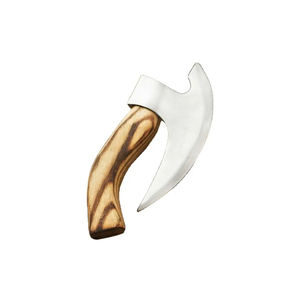 Hacha de Pizza Burraq Hecha a Mano con Acero al Carbono, Mango de Madera de Palisandro, Funda de Cuero, Hacha Industrial para Bricolaje, Camping y Actividades al Aire Libre, Regalo para el Día del Padre - Product Image 1