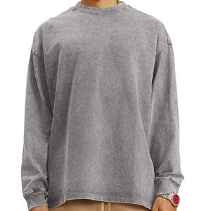 Custom Oversized <b>Acid</b> <b>Wash</b> Sweatshirt OEM ODM Vintage Garment Dyed Crewneck Wholesale Apparel Supplier Factory <b>Acid</b> <b>Wash</b> - Product Image 5