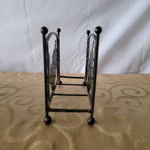 Vintage Metal Teapot Letter Holder/Napkin Holder Scroll Design Double Sided Unique Office/<b>Kitchen</b> Decor Collectible Interior - Product Image 4