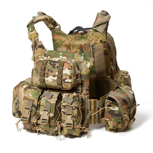Men's Camouflage <b>Tactical</b> <b>Vest</b> With Multiple Pockets And Adjustable Straps For Outdoor Hunting Use - Product Image 1
