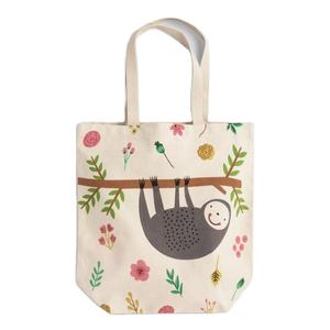 Venta al por mayor de lienzo impreso personalizado bolso de mano logo sublimación compras bolso de mano de lona de las mujeres bolsas de algodón con asa de cuerda - Product Image 1